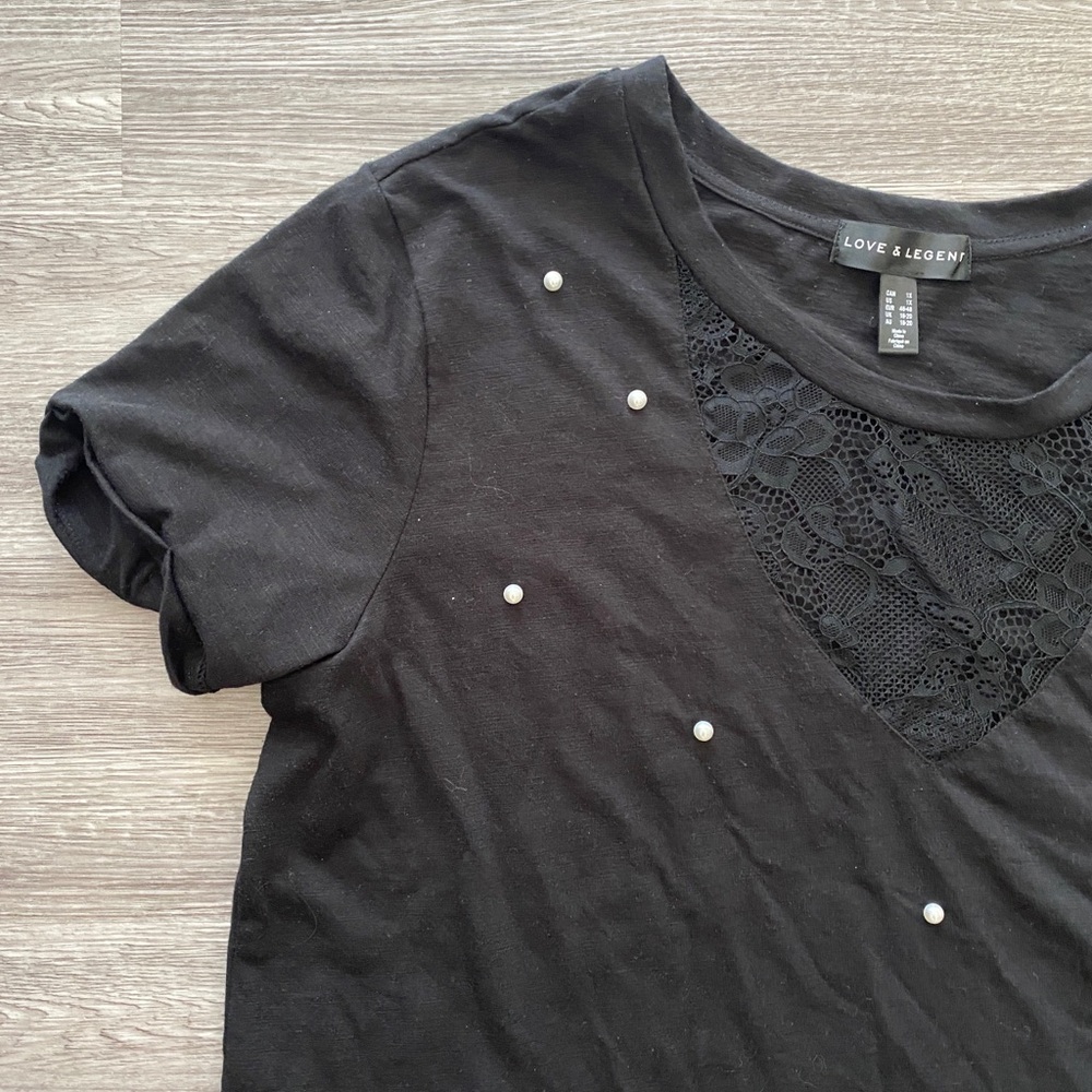 Lace detail t-shirt